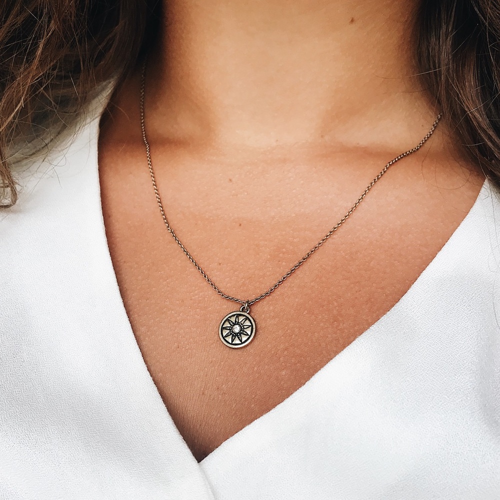 Necklace 16”-19” Sun/Compass Simple Necklace